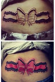 Schéinheets Taille wonnerschéin populäre Bow Spëtz Tattoo Muster