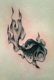 waist good-looking goldfish tattoo