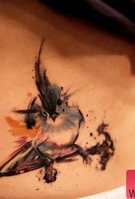 beauty waist nice bird tattoo pattern