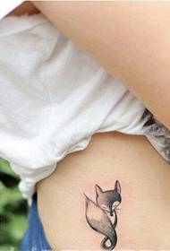 cintura de beleza cadro de tatuaxe raposo