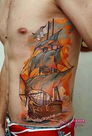 ụmụ nwoke n'akụkụ ukwu domineering sailing tattoo picture