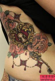 L'immagine dello spettacolo di tatuaggi consiglia un modello di tatuaggio personalizzato in vita da donna