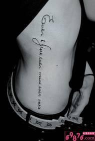imagen de tatuaje sánscrito de cintura sexy