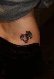 immagine del tatuaggio moda cuore demone vita laterale