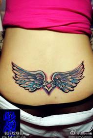 waist personality color wings tattoo pattern