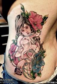 бічна талія колір дівчина татуювання малюнок