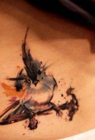 Frumusețea model de tatuaj de pasăre cu cerneală de mijloc
