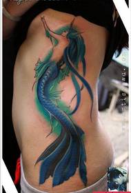 fată talie model popular tatuaj sirena