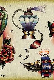 hand diamant hoefijzer tatoeages manuscript patroon