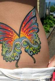 kecantikan pinggang populer pola kupu-kupu sayap tato