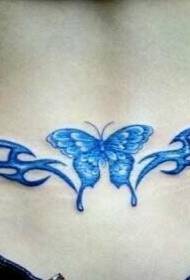 marea cintura feminina elegante púrpura mariposa figura tatuaxe figura de apreciación