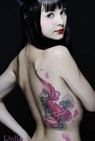 woman waist color fish tattoo works 71962- tattoo figure recommended a woman's waist peacock tattoo works