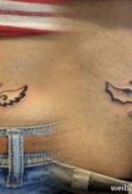 талія милий популярний пара татем крила татуювання візерунок