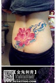 cangkéng mojang Popular pola tato lotus warna anu éndah