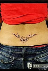 waist sexy double waist flower totem tattoo pattern