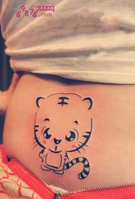 bonito Xiaomeng Tiger cintura tatuagem imagens