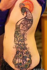 szépség derék Finom megjelenésű totem páva tetoválás minta