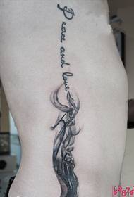 kreative Taille Tusche malen Englisch Tattoo Bild