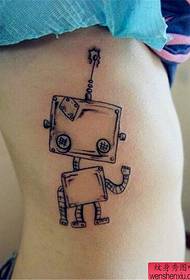 Bildo de tatuado Spektu rekomendi knabinan talion malgrandan robotan tatuon