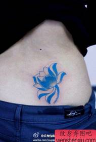talie frumusețe frumos model frumos tatuaj lotus culoare