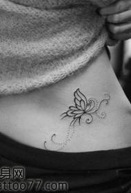 pattern ng kagandahang baywang totem butterfly tattoo
