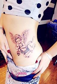 bočni struk lijepa slika malog anđela za tetovažu