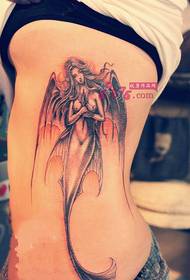 foto di bellezza sexy sirena vita laterale tatuaggio