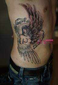 foto sexy del tatuaggio della vita di angelo dell'uomo