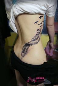 tenký pas peří pták osobnost tetování obrázek