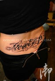 een vrouwelijke taille bloem Body tattoo patroon