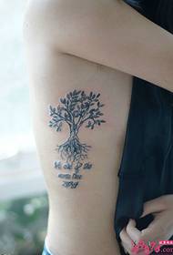 sexy viduklis skaisti dvīņu koku angļu tetovējuma attēli