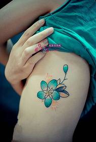 frisk lille blomster side talje tatovering billede
