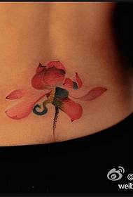 Dámsky pásový farebný lotosový tetovací vzor