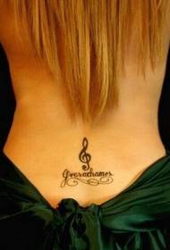 tatuaggio di nota fresca di cintura di bellezza