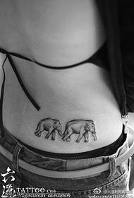 follow the simple realistic small elephant tattoo pattern