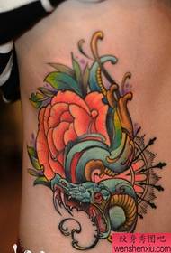 Tatueringsbild rekommenderade ett europeiskt och amerikanskt tatueringsmönster i färg