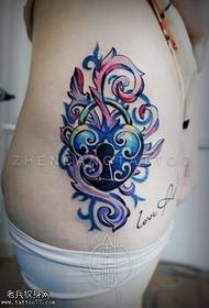 жіночий бік талії колір татуювання малюнок малюнок
