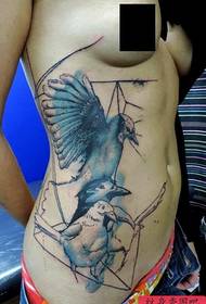 enjoy a sexy Side waist pigeon tattoo picture