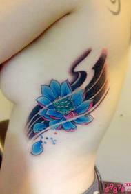Tattoo Girl Wideist Lotus side 101023-HD
