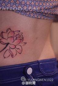 Faʻailoga o le fafine i totonu o le vaitusi lotus tattoo e tattoos