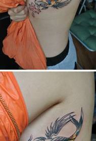 kiuno cha koi Picha ndogo ya mfano wa tattoo