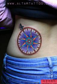 talie frumusețe model frumos tatuaj stele cu șase colțuri