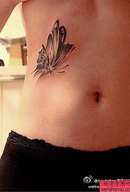 middellyf vlinder tatoeëringswerk