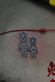 kauneus vyötärö super söpö karhu tatuointi malli