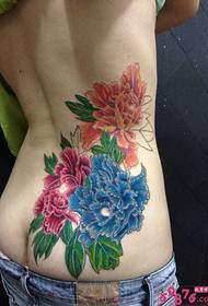 Domineering Chinese Peony Side Chiuno Tattoo Mufananidzo