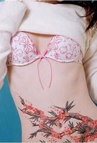 Bellesa atractiva cintura noia cintura bella bella arbre de tatuatge tatuatge Xin