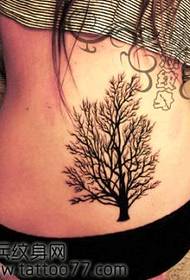 cintura de beleza patrón de tatuaxe árbore