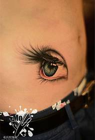 derék oldalán reális szem tetoválás minta