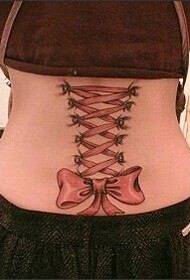 gadis cantik pinggang gambar pola tato indah yang indah