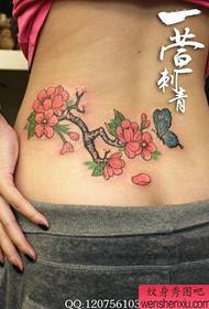 ljepota struk samo prekrasan cvjetni leptir tetovaža uzorak